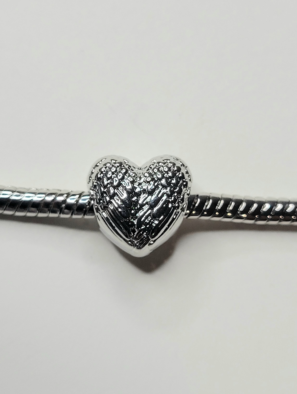 New! For Pandora And Troll Charm Bracelets Heart Shaped Angel Wings Single Charm
